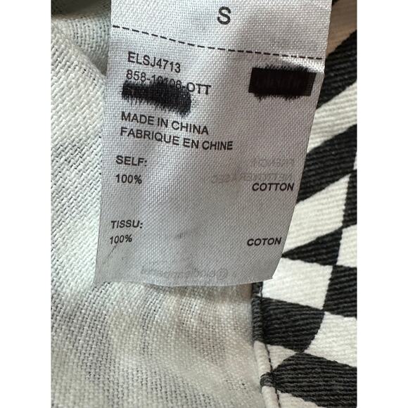 Elodie Cropped Psychedelic Mesmerizing Jacket Black & White S - Picture 11 of 11